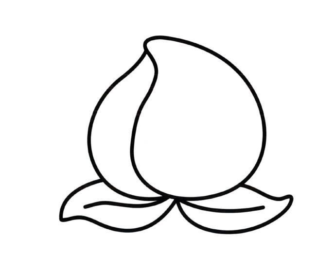 水蜜桃简笔画 水蜜桃简笔画图片