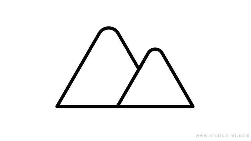 山峰简笔画怎么画 山峰简笔画顺序
