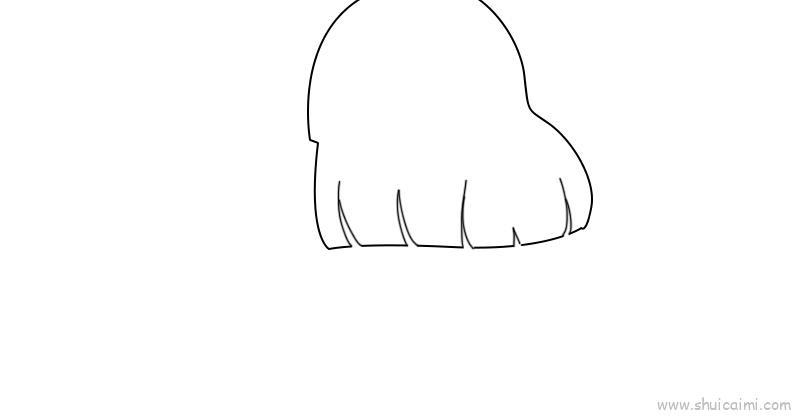 长发女孩背影儿童画怎么画 长发女孩背影简笔画简单