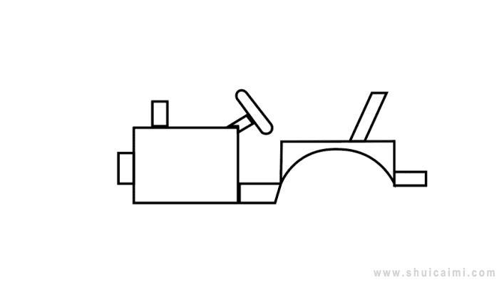 拖拉机简笔画怎么画 拖拉机简笔画图片