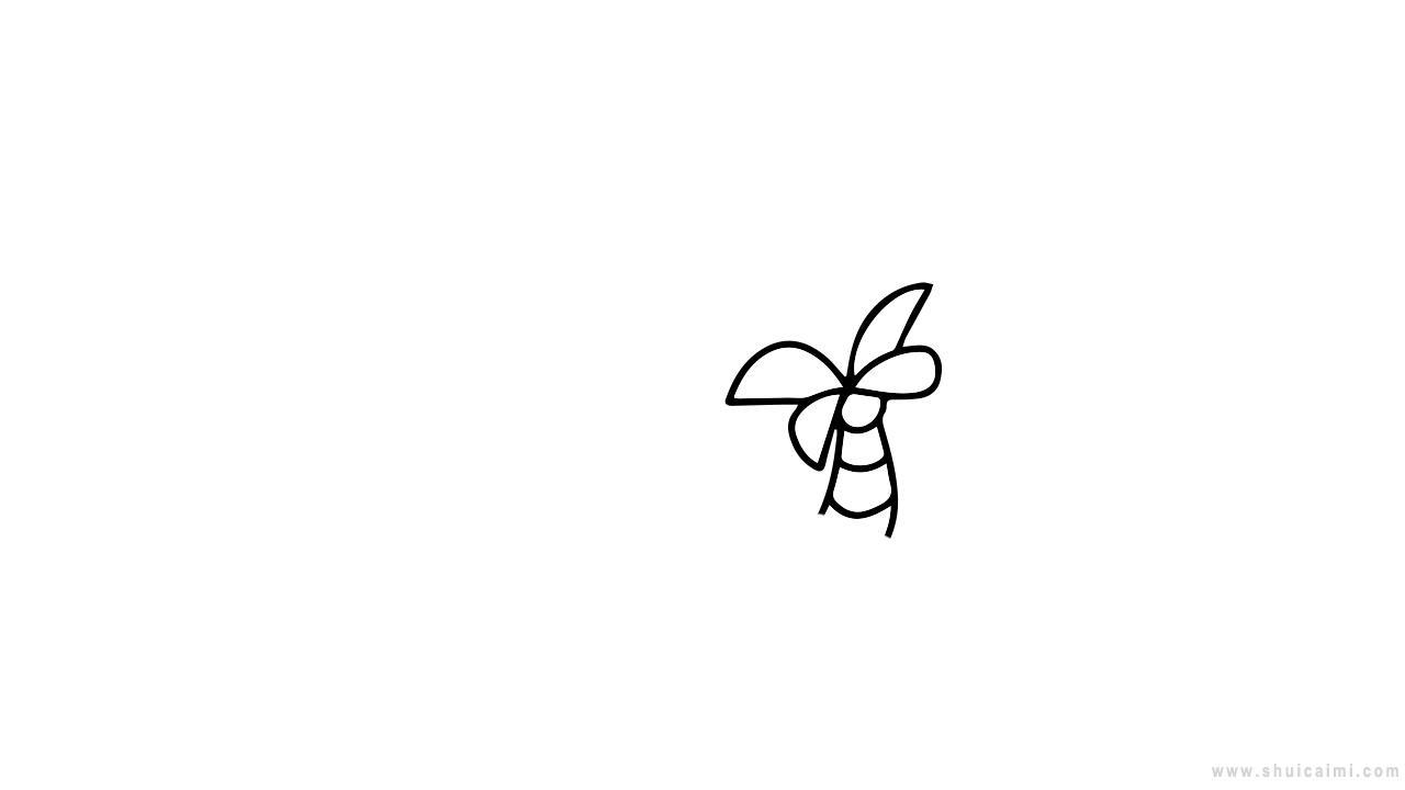 沙滩椰子树简笔画怎么画 沙滩椰子树简笔画图片