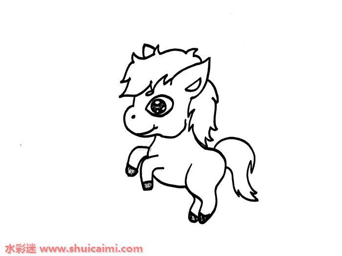 QQ红包马怎么画 马简笔画彩色