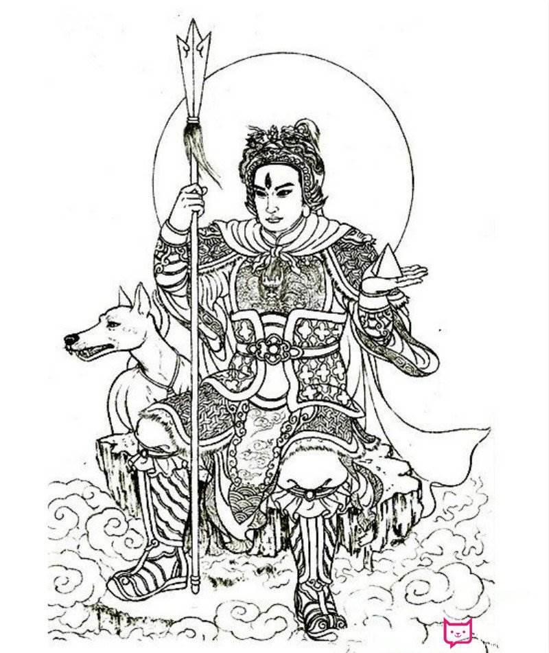 二郎神帅气简笔画 二郎神简笔画大全