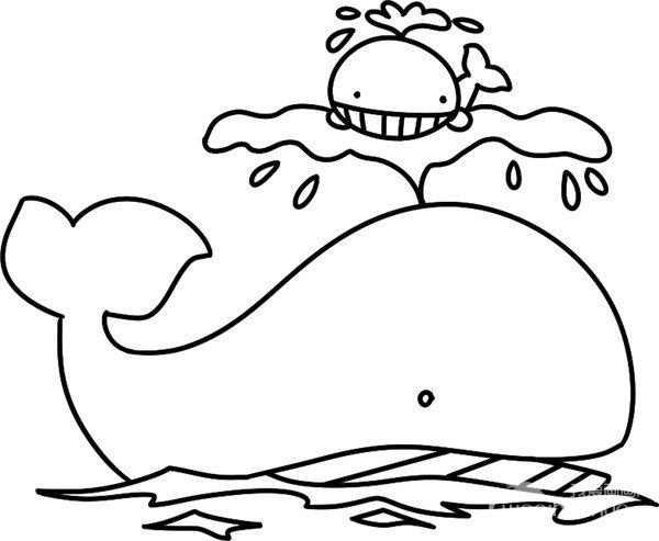跃出水面的鲸鱼简笔画怎么画 跃出水面的鲸鱼简笔画顺序
