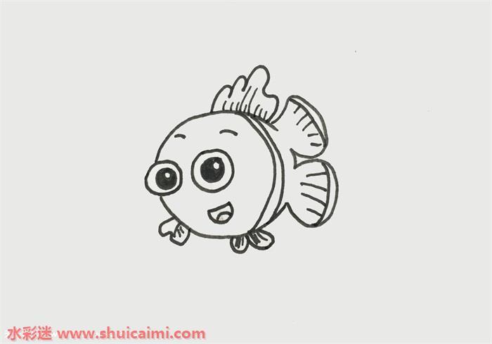 小丑鱼怎么画 小丑鱼简笔画图片大全彩色