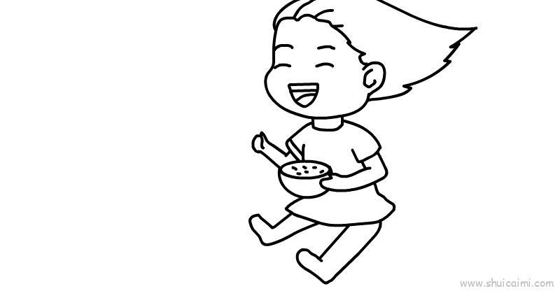 吹风扇的卡通简笔画绘画教程