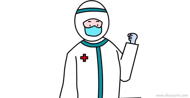 致敬医护人员儿童画怎么画 致敬医护人员简笔画顺序