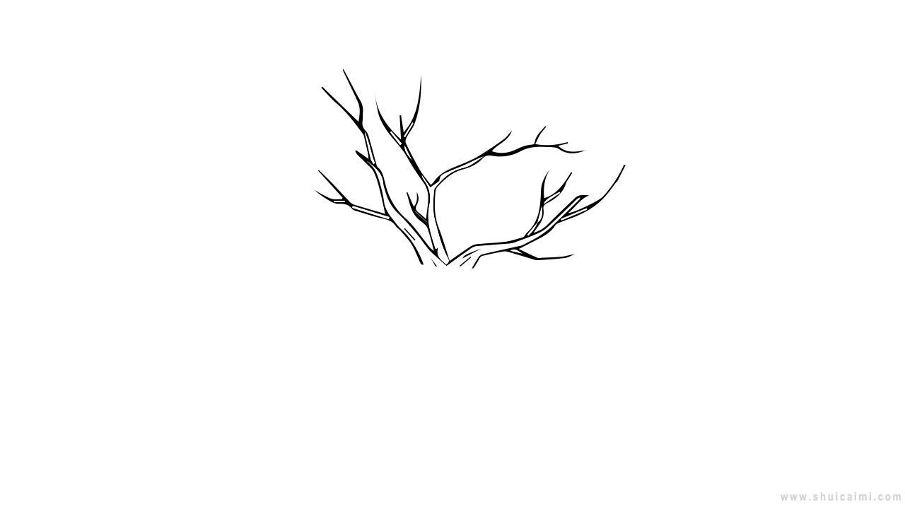 枯树简笔画怎么画 枯树简笔画图片