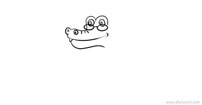 鳄鱼儿童画怎么画 鳄鱼简笔画简单