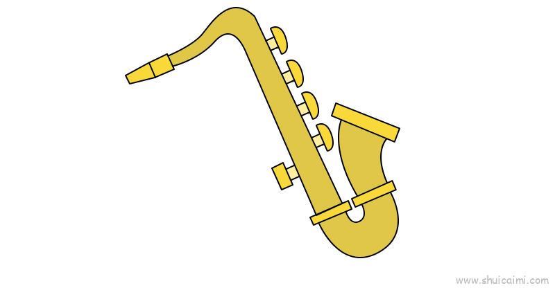 萨克斯儿童画怎么画 萨克斯简笔画好看