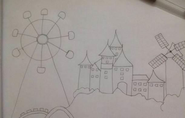 游乐场简笔画 游乐场简笔画简单又漂亮