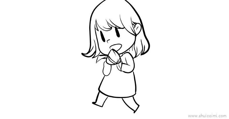 吃粽子儿童画怎么画 吃粽子简笔画画法