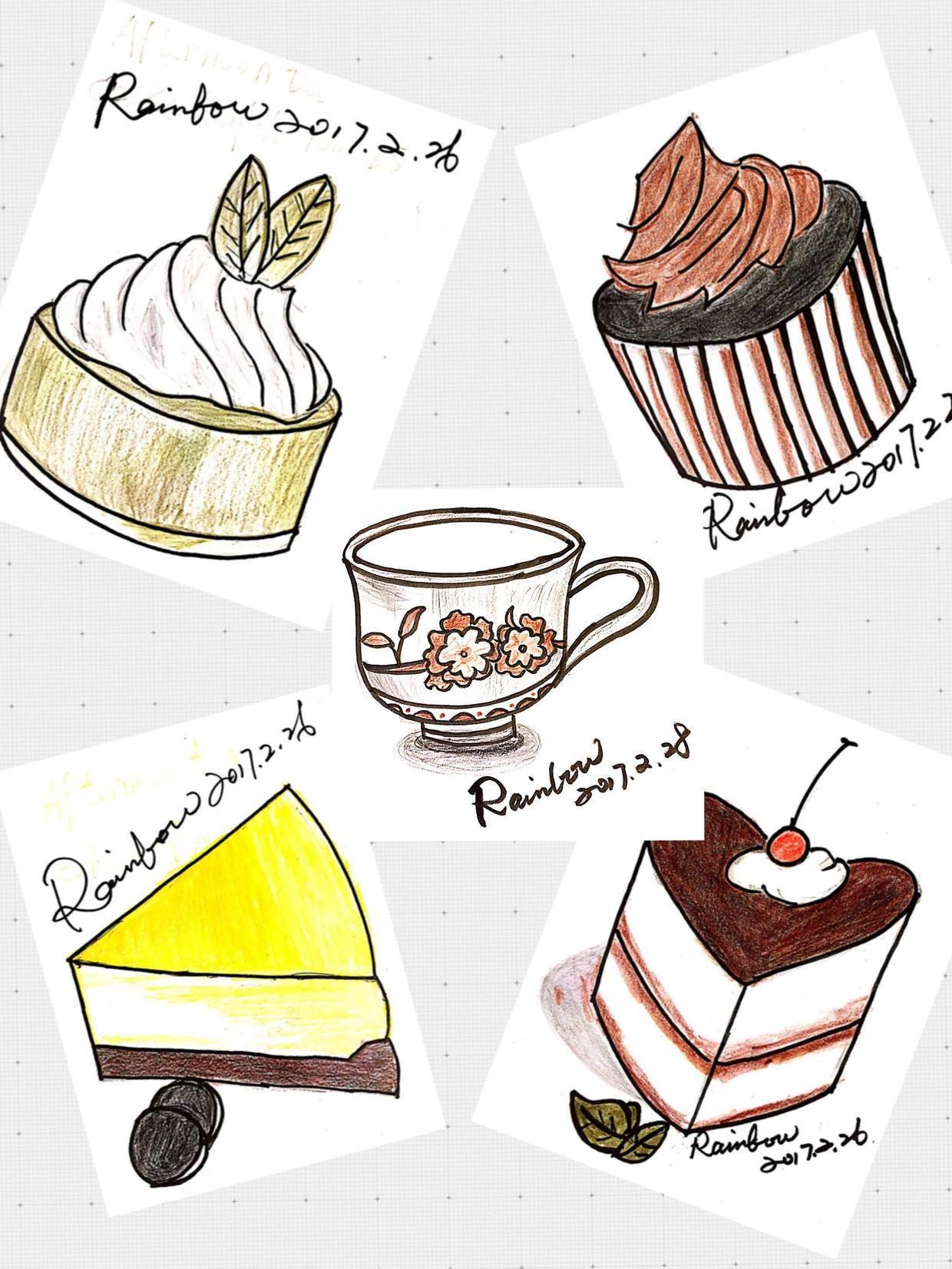 甜品简笔画 甜品简笔画图片