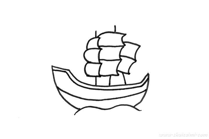 小帆船怎么画 小帆船简笔画漂亮卡通