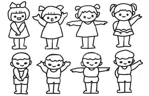 简笔画人 简笔画人物女孩可爱