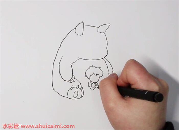 龙猫小月怎么画 龙猫小月简笔画简单彩色