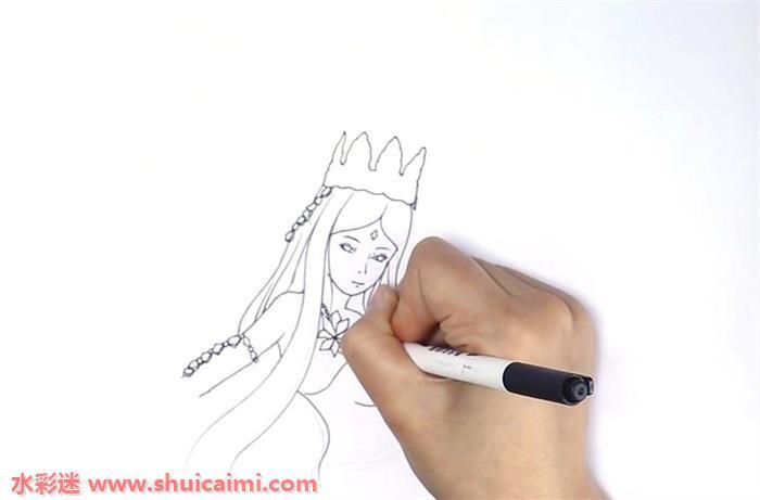 冰公主怎么画 一步一步 叶罗丽冰公主简笔画简单又漂亮