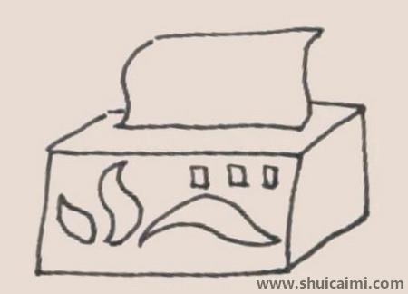 抽纸盒儿童简笔画