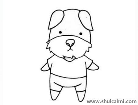 雪纳瑞儿童简笔画