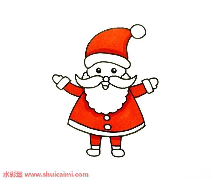 圣诞老人怎么画 圣诞老人简笔画步骤图