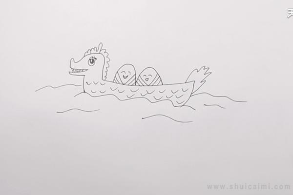 赛龙舟简笔画怎么画 赛龙舟简笔画顺序
