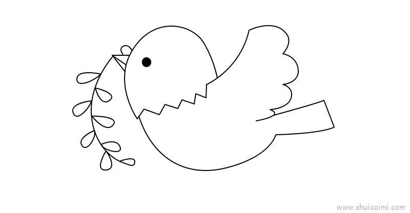 和平鸽教程儿童画怎么画 和平鸽教程简笔画步骤