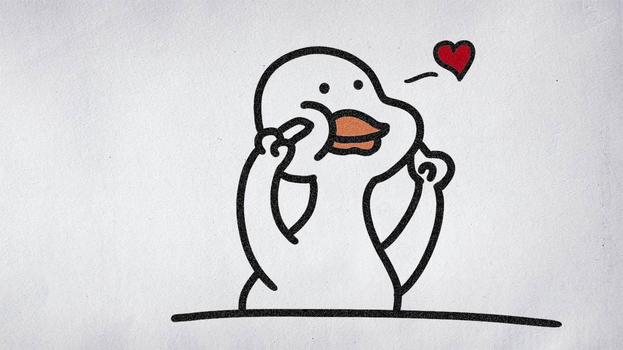 鸭子简笔画 鸭子简笔画简单可爱