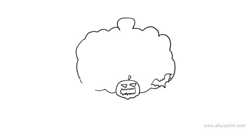 南瓜型装饰边框儿童画怎么画 南瓜型装饰边框简笔画画法