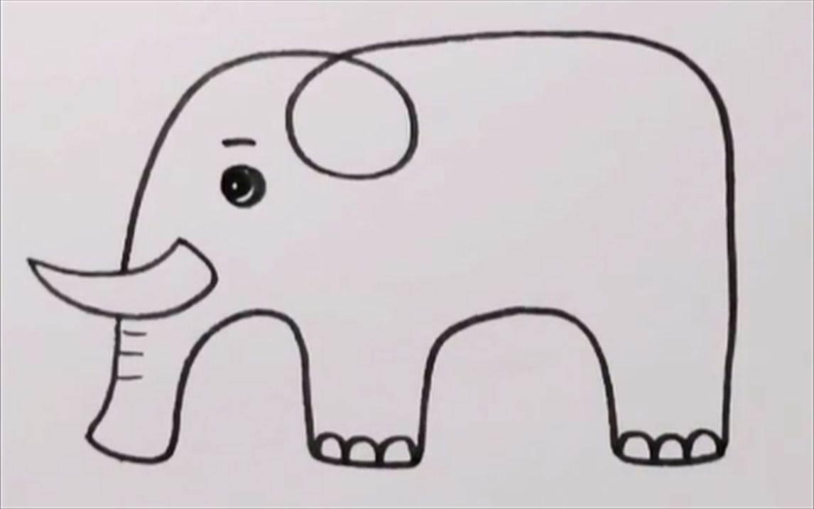 大象简笔画图片大全可爱 大象简笔画图片大全可爱图片