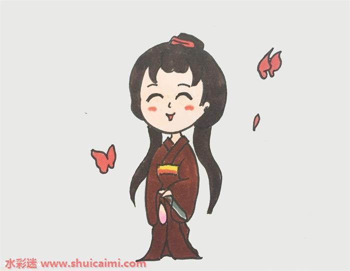 红蝶怎么画 红蝶简笔画漂亮