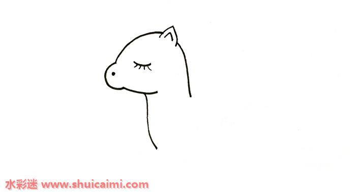 彩色可爱梦幻带翅膀独角兽简笔画怎么画步骤教程