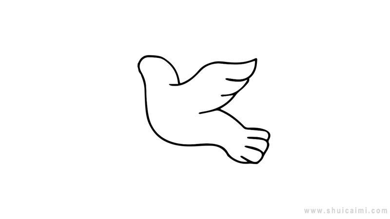 白鸽简笔画怎么画 白鸽简笔画画法