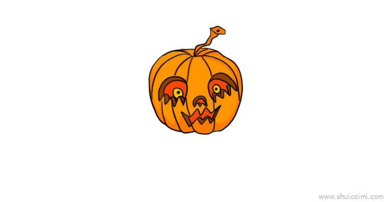 万圣节恐怖南瓜灯儿童画怎么画 万圣节恐怖南瓜灯简笔画好看