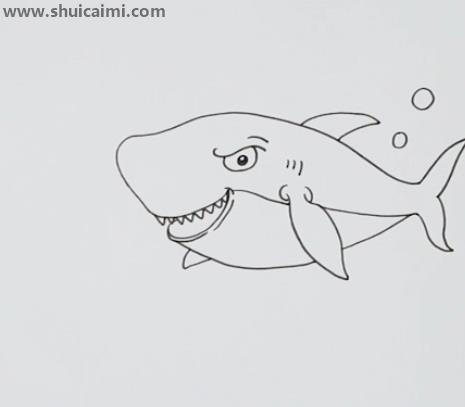 鲨鱼简笔画怎么画 鲨鱼简笔画图片大全