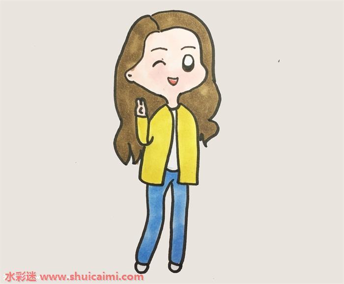 迪丽热巴怎么画 迪丽热巴简笔画步骤图