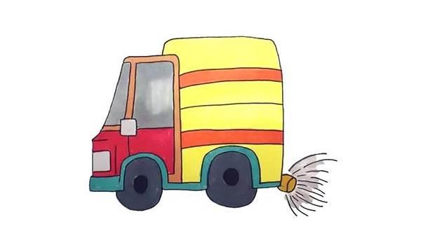 洒水车简笔画 洒水车简笔画儿童画