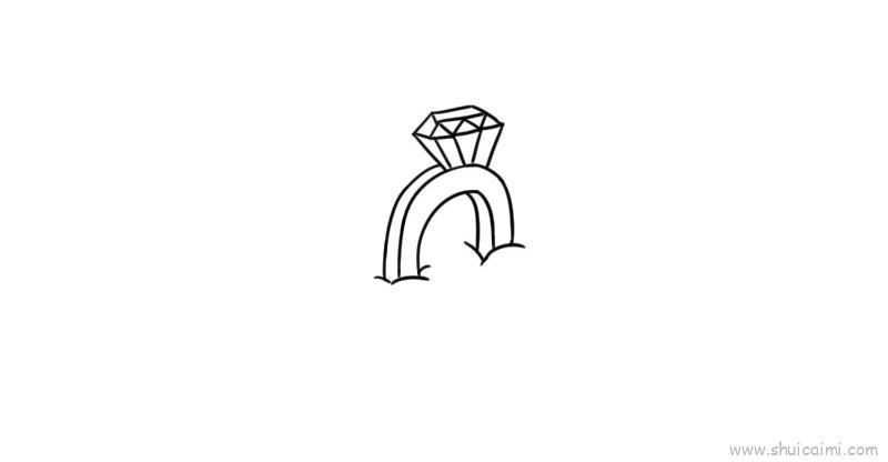 情人节钻戒儿童画怎么画 情人节钻戒简笔画简单