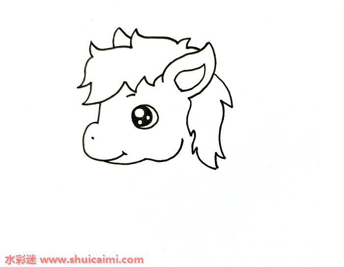 小马可爱怎么画 小马简笔画步骤图