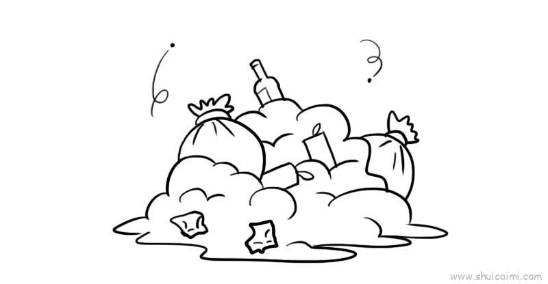 垃圾儿童画怎么画 垃圾简笔画顺序