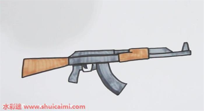 枪怎么画 枪简笔画简单彩色