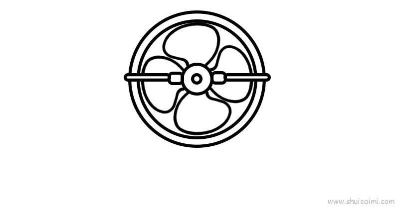 电风扇儿童画怎么画 电风扇简笔画步骤