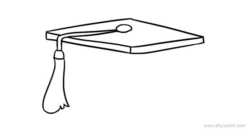 学士帽儿童画怎么画 学士帽简笔画顺序