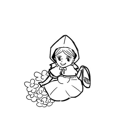 小红帽简笔画 小红帽简笔画简单又漂亮