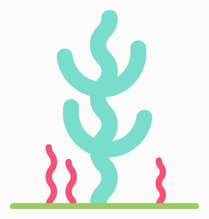 海草简笔画 海草简笔画简单又漂亮