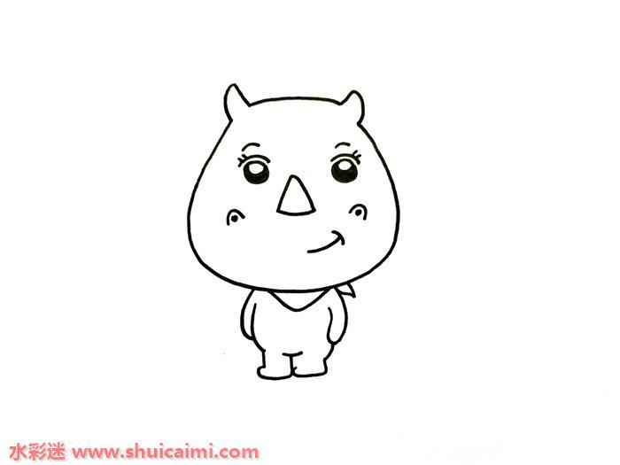 QQ红包犀牛怎么画 犀牛简笔画简单又漂亮彩色