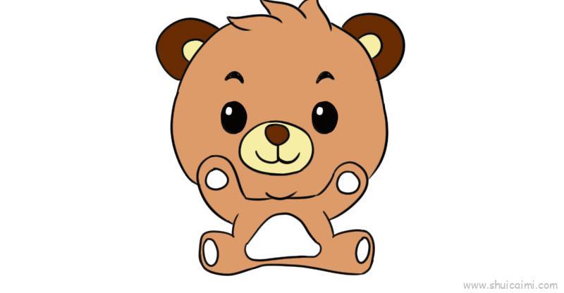饭熊儿童画怎么画 饭熊简笔画图片大全