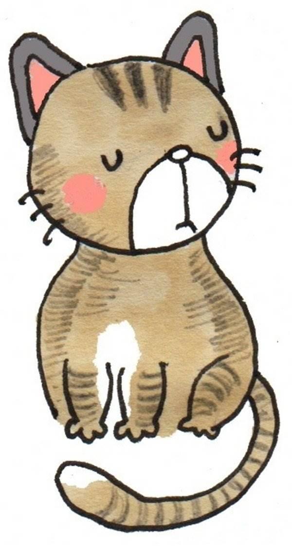 小花猫简笔画 小花猫简笔画简单又漂亮