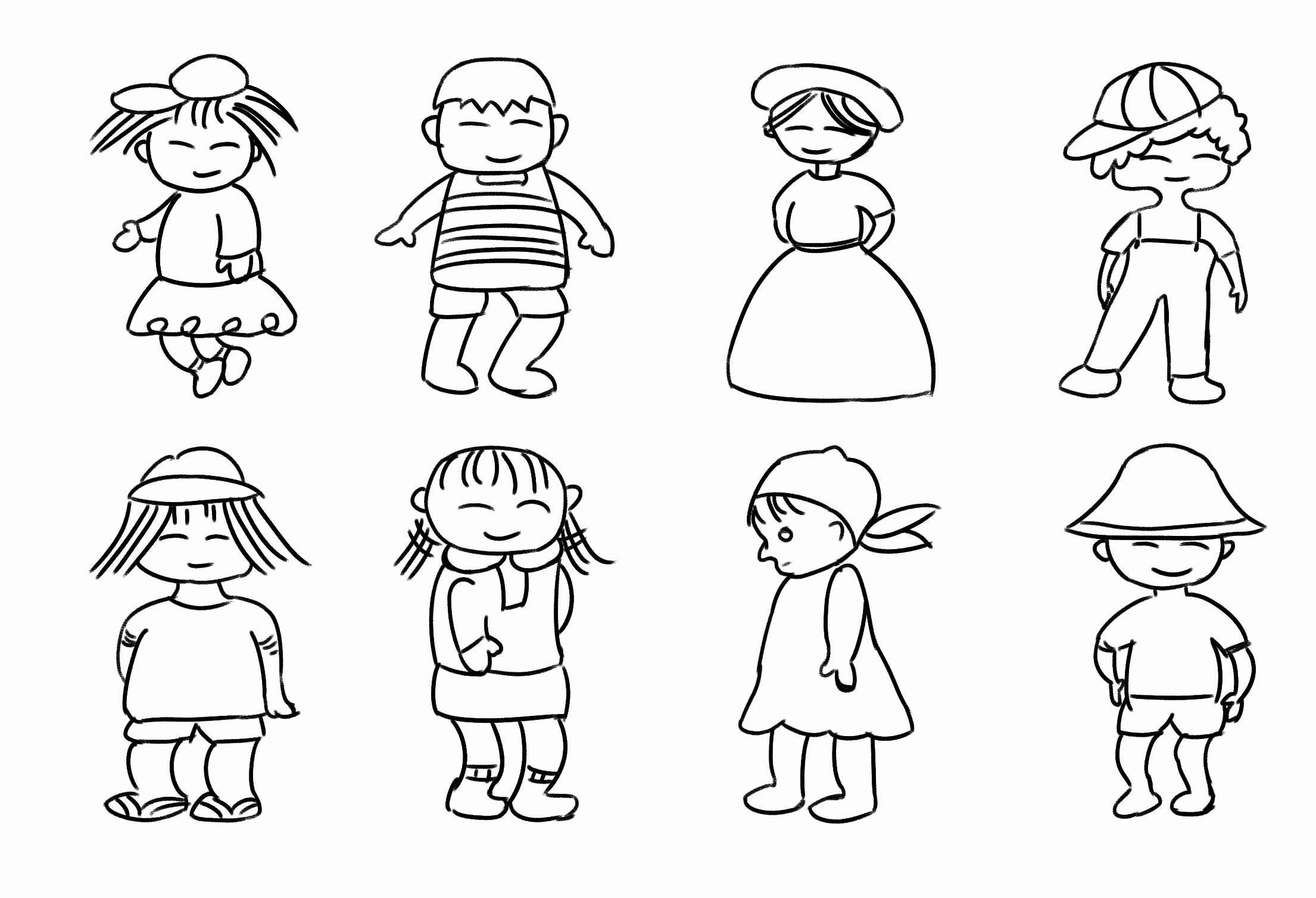 简笔画人物 简笔画人物简单