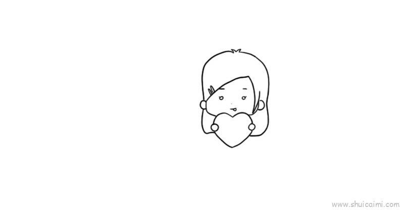 手绘q版情侣儿童画怎么画 手绘q版情侣简笔画画法