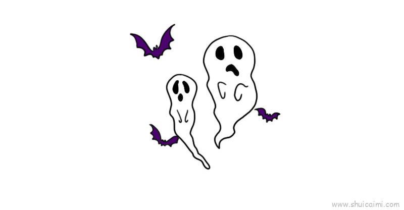 鬼怪幽灵儿童画怎么画 鬼怪幽灵简笔画步骤